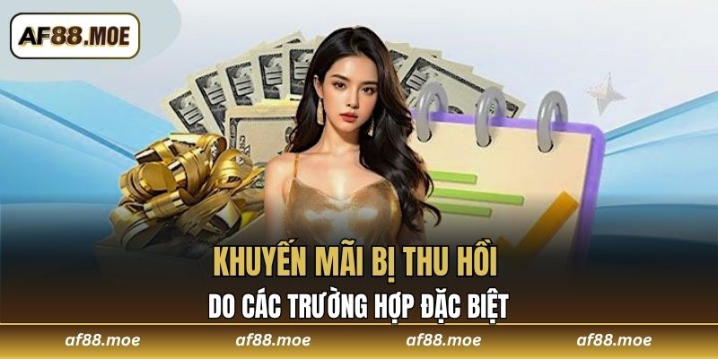 Khuyến mãi bị thu hồi do các trường hợp đặc biệt
